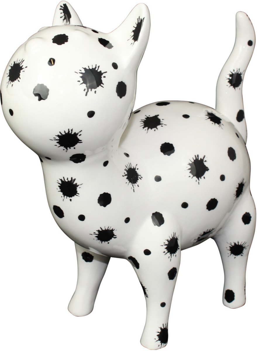 Cat Big Mia decoratie | kat - zwart-witte stippen print | Pomme pidou